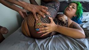Big booty latina gets rough pussyfuck until squirt