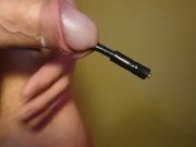deep cock sounding close up