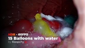 [HDR 60FPS] - Swallowing 15 balloons and stomach view - ENDOSCOPE VORE