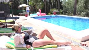 AuntJudysXXX - Busty MILF Keira Fucks the Pool Boy