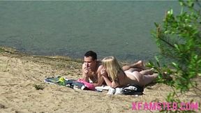 Juicy teen gets pounded on beach, step-sister's tight squeeze is my desire