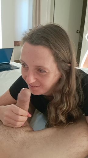 I Suck Him From Soft to 9 Inches, His Cock Is so Big!