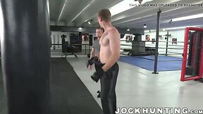 Big cock muscular MMA studs fucking right in the ring