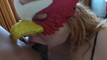 Blowjob, deepthroat and the balls inside