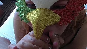 Blowjob, deepthroat and the balls inside
