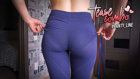 Visible Panty Line In See Through Leggings VPL Fetish