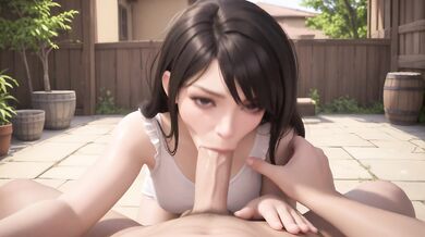 AI Generated - Wavy Brunette Intense Oral to Passionate Creampie Ride Part 1