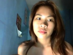 Shaved Phillipine Babe masturbating