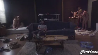 Insatiable Blonde Babe Joins Wild James Deen Orgy Threesome