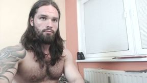 Hairy Dude Shows Pits and Ass