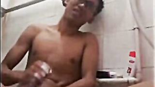 Thai Twink Masturbates in the Shower