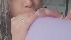 playing with my balloons