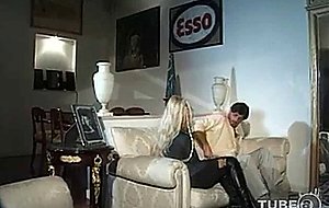 Vampy blonde has huge cock