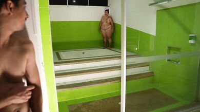 Latina Neighbor Perfect Large Tits And Ass Shower Blowjob