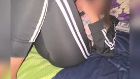 Cute Latina teen gives sloppy blowjob to big cock