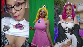 Goddess Rarity cosplays as Peach to give you a JOI