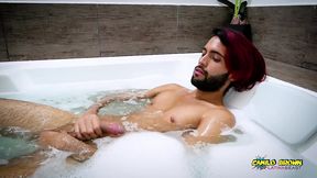 camilo brown caught playing with a vibrator in the jacuzzi what s he doing?
