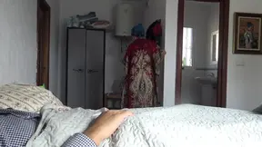 This Turkish girl is SHOCKED !!! I take out my big white cock in front of her.