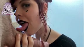 Redhead amateur goes deep on big cock in POV