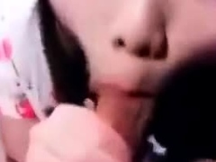 Chinese teen sucking cock and talking dirty
