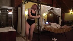 Russian hooker dances for teenager 18+ and she fucks him hard! Cum lover slut