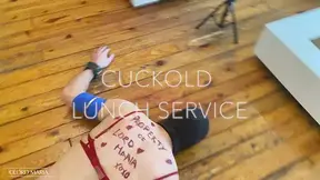 Cuckold Lunch Service Part 1: Sushi lunch service ends in foot worship and rice punishment for this sissy sub