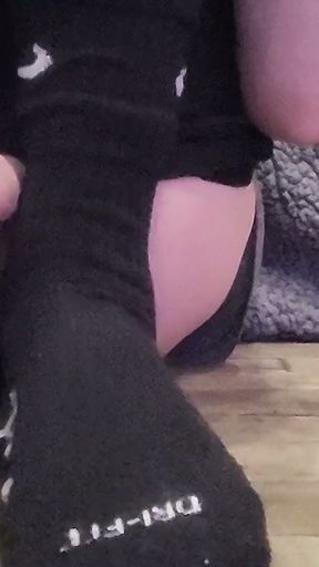 I give myself a sockjob   Clip 1
