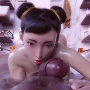 Chun-Li - Getting Dirty With Her in the Bathtub