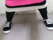 Sqats to Piss on the Public bathroom floor