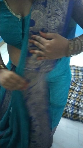 Hot Saree Wearing