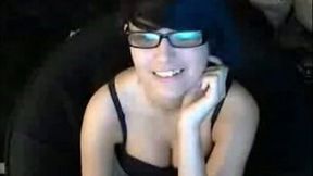 Short haired slutty emo webcam nympho exposed her pale body