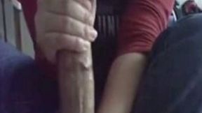 My latina brunette girlfriend can grab my dick with her both hands