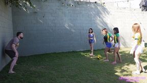 CANDY, MAIA, NIKA and SOPHIA - Let's play football with us! (HD)