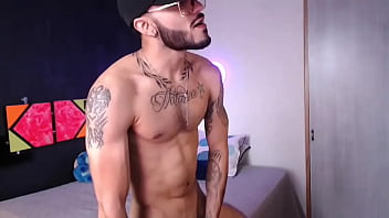 Serkan naked man in my bed very hot masturbating until cumming