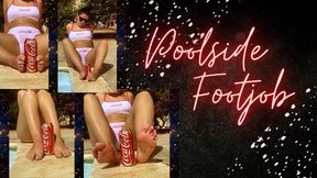 Poolside footjob