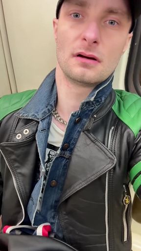 Gay Skinhead Kinkysirius Take a Gold Shower Public Toilet