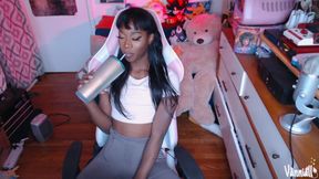 White Calvin Briefs Double Cumshot - BBC Trans Babe Vanniall Milks Her Thick Cock Twice