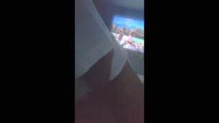 2 Latinas taking turns sucking big dick before riding it and doggy