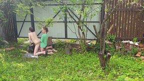 Anastasia Mistress outdoor fuck strapon Sasha Earth