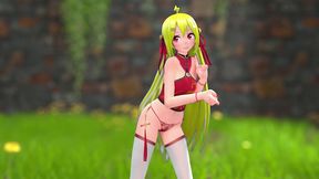 chinese girl m22 hentai undress dancing strip mmd 3d blonde hair