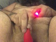 FTM Bear Chub cums hard with a vibrator