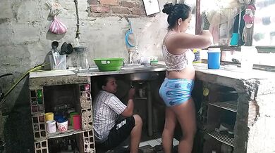 The neighbor is very slutty, her husband hasn't left and she already wants me to fuck her