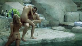 Two Ukranian hotties with perfect body having threesome with a white guy