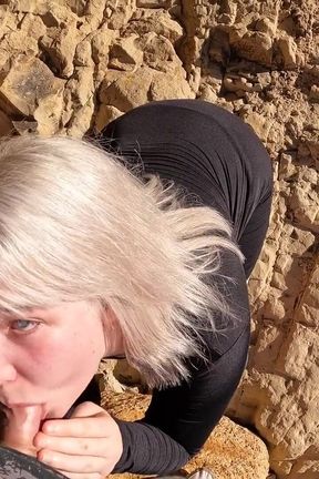 Stranger&#039;s Cock Between My Tits &amp; Lips on the Beach