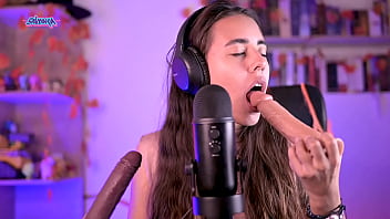 ASMR double dildo blowjob- Salmakia