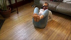 Babysitter Cuffed, Blindfolded , Gagged And