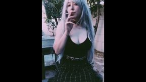 Horny Alternative Girl Smoker Shows Her Pussy (fetish)