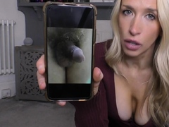 Gorgeous blonde reacting to small cocks