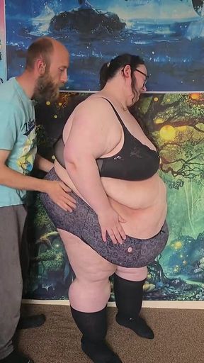 SSBBW Stripped Down to Underwear Part 1