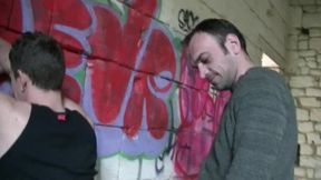 sexy twink fucked barebakc by big dick in exhib outdoor place